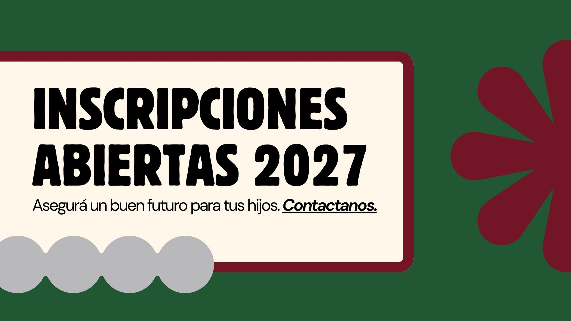 Inscripciones abiertas 2027 - Instituto General Pacheco